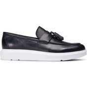 Resim Deery Hakiki Deri Lacivert Comfort Erkek Loafer Lacivert 