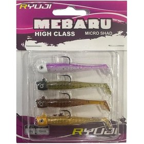 Resim Ryuji Mebaru Micro Shad 65mm 3.8gr Lrf Silikon Yem Seti Natural 