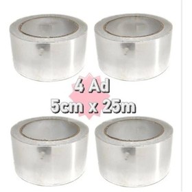 Resim Alüminyum Folyo 5cmx25m 4 Adet Yanmaz Folyo 50mm 