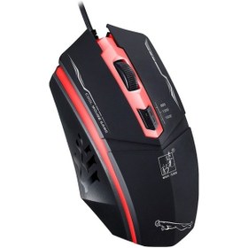 Resim Rogfer Chasing Leopard 199 Usb 1600dpı Üç Hızlı Ayarlanabilir Led Arka Işık Kablolu Optik Oyun Faresi, Uzunluk: 1.3m Siyah Diğer - Black Diğer 