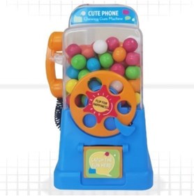 Resim Konsev Telefon Sakız Makinesi Mavi 