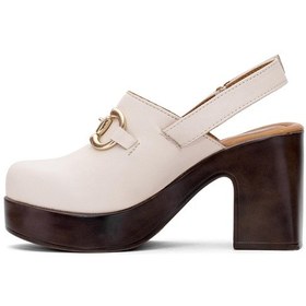 Resim Venüs 2217007y Kadın Hakiki Deri Topuklu Sandalet Bej Bej 