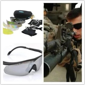 Resim Usa Military Daisy C2 4 Lensli Taktikal Bisiklet Motorsiklet Gözlük 