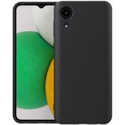 Resim Samsung Galaxy A03 Core Kılıf Kamera Korumalı Mat Silikon Siyah Smcase