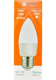 Resim 1 Adet Osaka 9w 70w Beyaz Işık E27 Duylu Kalın Duy Led Ampul 