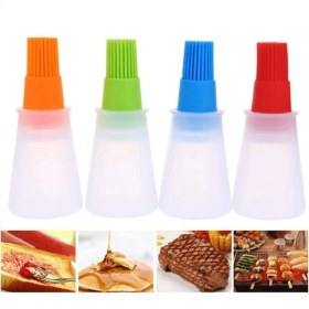 Resim Beyaz Hazneli Silikon Yağ, Sos ve Yumurta Fırçası 