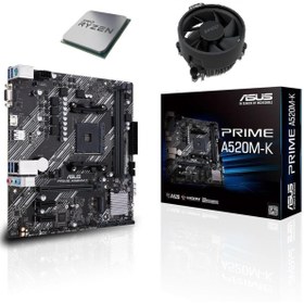 Resim ASUS Prime A520M-K DDR4 4600MHz mATX Anakart - AMD Ryzen 5 5500 AM4 İşlemci Tray - AMD Fan Set 