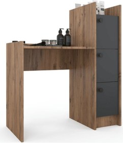 Resim Makyaj Masaı 3 Atlas Çam - Antrasit 