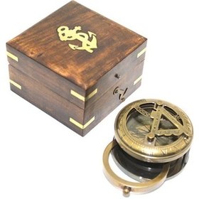 Resim Ahşap Kutulu Pirinç Pusula Model 4 