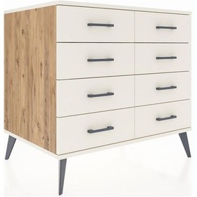 Resim Kronos Şifonyer 8 Çekmeceli 88x59x80 Çam-aytaşı Aytaşı 