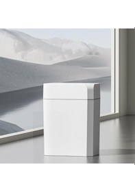 Resim 18 Litre Sensörlü Otomatik Çöp Kovası Ofis Mutfak Banyo Balkon Çöp Kovası Beyaz 