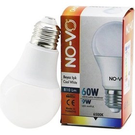 Resim Luz&pos No-vo 9w 60w E27 Beyaz Led Ampul 6500k - 810lm 