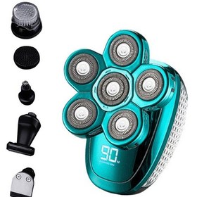 Resim Springsun Erkekler İçin 6'lı Su Geçirmez Elektrikli Tıraş Seti - Usb Şarjlı Burun/yüz Trimmer 