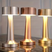 Resim Modern Minimalist Metal Ofis Ortam Lambası, Dokunmatik Üç Renk Ayarlanabilir - Enerji Tasarruflu Göz Koruyucu LED Işık, Dekoratif Kullanım İçin Uygun Ofis/Yatak Odası/Ders Odası/Oturma Odası/Parti 