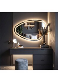 Resim Speci Günışığı Lazer Kumlamalı Lavabo & Banyo Aynası Dokunmatik Sensörlü 100 X 65 Cm 
