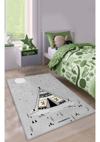 Resim İskandinav Çadır Çocuk Odası Halısı Çok Renkli 