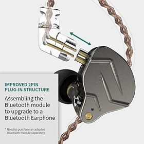 Resim KZ ZSN Pro Hibrit Sürücü In Ear Monitör IEM Kablolu Kulak İçi Oyuncu Kulaklık Mikrofonlu 