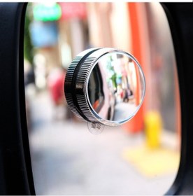 Resim Vantuzlu Oto Kör Nokta Aynası Ayarlanabilir Tak-çıkar Dönerli Prizmatik 360 Derece Krom Çerçeveli 