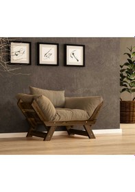 Resim Woodesk Adalar Masif Ceviz-camel Renk Berjer Cpt8132-140 