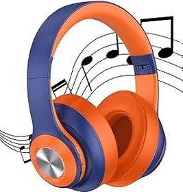 Resim Favors Kablosuz Bluetooth Kulaklık Mikrofonlu Hd Stereo Sound Kafaüstü Aux Sd Kart Girişli Turuncu 