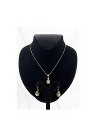 Resim Oval Kesim Zirkon Taşlı Set Beyaz 