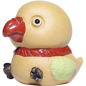 Resim Suntek Seramik Mini Papağan Çayı Pet Minyatür Masa Üstü 6,4x4,5x5,3 Cm 