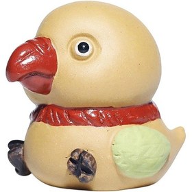 Resim Suntek Seramik Mini Papağan Çayı Pet Minyatür Masa Üstü 6,4x4,5x5,3 Cm 