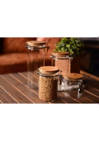 Resim Bambum Mada Kilitli Cam Saklama Kabı 550ml 10cm B0792 