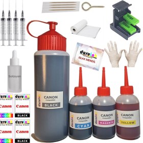 Resim Duruink Mp272 Mp280 Mp282 (Pg 510 Cl 511) Kartuş Dolum Seti 500Ml Siyah+3X100Ml Renkli Mürekkep 