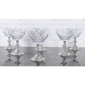 Resim Paşabahçe Serisi Infınıty Kase & Magnolıa Kase & Dondurmalık & Şekerlik Semerkand Gümüş Döküm Ayaklı Naturel 