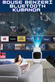 Resim beboncool K2 4K Yüksek Çözünürlük Şarjlı Taşınabilir Oto Odaklanma Sistemli Projeksiyon Cihazı 
