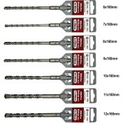 Resim Sds-Plus Matkap Ucu Seti | 7 Parça 6mm - 12MM | Kırıcı Delici Hilti Uyumlu Beton Delme Uçları 