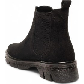 Resim Celira Siyah Lastikli Süet Kadın Bot & Bootie Nsb945 Siyah 