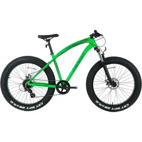Resim Bisan Savage Ft1 DEORE 26 jant 46 CM NEON YEŞİL 10 vites Fat Bike 