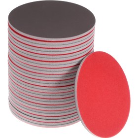 Resim Model, alçıpan, metal ve mobilya için yeniden kullanılabilir ıslak/kuru mat pedler, PVC tabanlı malzemeler, alüminyum zirkonya ve silisyum karbür taneli 20'li set 5 inç kum süngerleri 