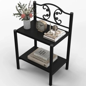 Resim Argimo Pero Retro Ferforje Metal Komodin Siyah 