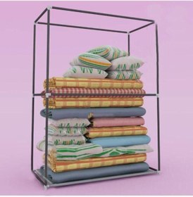 Resim PORMET Bez Dolap Yorgan Hurcu Metal Profilli Yorgan Hurcu Portatif Bez Dolap Metal Profilli 