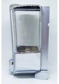 Resim Plastik Sıvı Sabunluk Duvar Tipi Şeffaf Krom 500 ml 