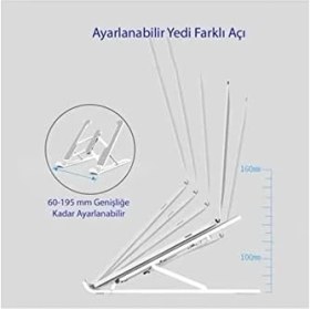 Resim Skygo Laptop Bilgisayar Standı Notebook Özel Yükseltici Stand Tablet Tutucu Ayarlı Metal Metal Stand 