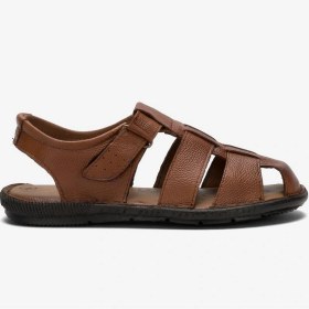 Resim Liger Erkek Hakiki Deri Yazlık Hafif Günlük Ayakkabı Sandalet Taba Taba 