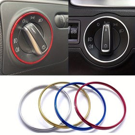 Resim Yeni Araba İç Dekorasyon Alüminyum Alaşım Moda Otomatik Far Anahtarı for VOLKSWAGEN Passat Jetta CC Tiguan L için 