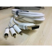 Resim Ekstra Kaliteli 2 Metre Xbox 360 x Box Rca Kablo 3 Rca Lale 