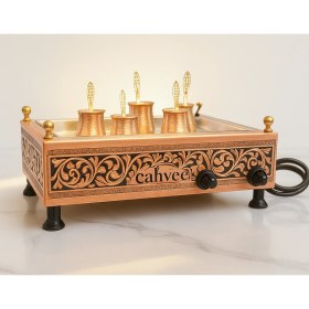 Resim Cahvee Kumda Kahve Makinesi | 60x40x25 cm | Cezvesiz | 2000W | El Yapımı Bakır | Elektrikli | Kum Dahil 