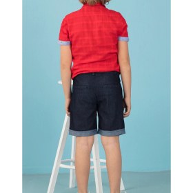 Resim Ollie&Olla Kırmızı Erkek Çocuk Gömlek 