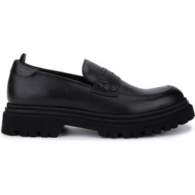 Resim Rossi Erkek Hakiki Deri Siyah Loafer Ayakkabı 668 1221 Erk Ayk SK25-26 Nero 
