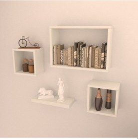 Resim Rafkestir Mılan Duvar Raf Seti Beyaz ( Mat ) 