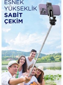 Resim Torima Q12 Çok Amaçlı Tripod Kumandalı Selfie Çubuğu Siyah 