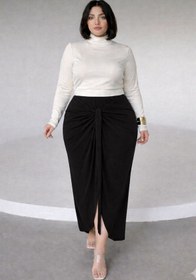 Resim CNG MODA Büyük Beden Kelebek Model Sandy Bağlamalı Etek 