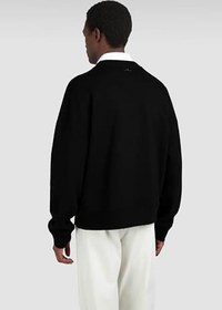 Resim Erkek Rahat Kalıp Büyük Shark Logolu Pamuklu Uzun Kollu Siyah Sweatshirt 15311848-011 
