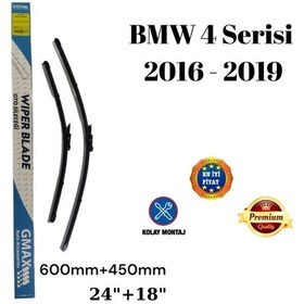 Resim Bmw 4 Serisi 2016 2017 2018 2019 Uyumlu 24"+18" İnç Araca Özel Ön Cam Silecek Süpürgesi Takımı 650+450mm 